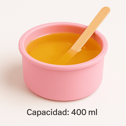 Bowl de Silicona para Derretir Cera Depilatoria 400 ml